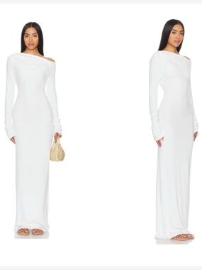 NEW SNDYS Reyna Maxi Dress in White